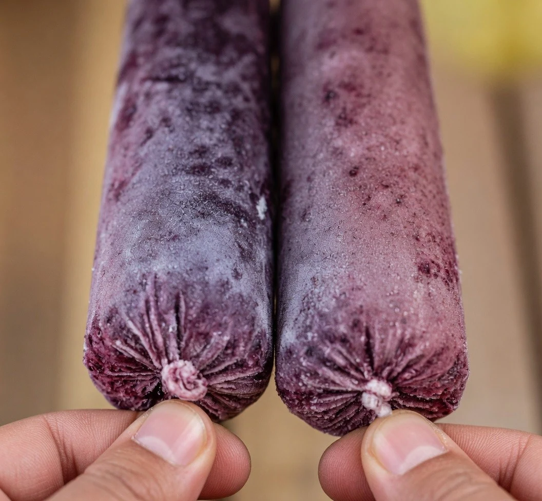 Sacolé de frutas ao leite